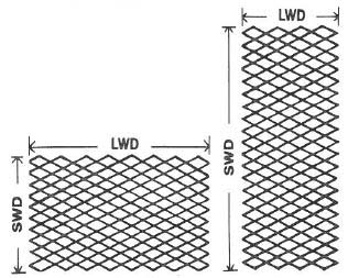 Expanded Metal Diamond Orientation pic
